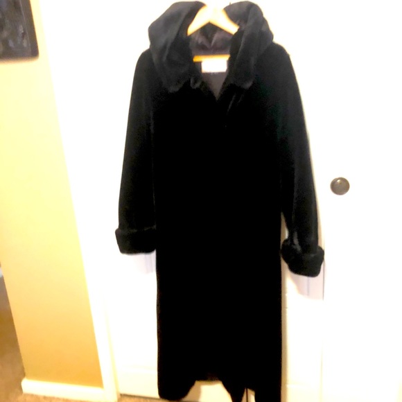 NWOT Nuage Full Length Faux Beaver Hooded Coat - Picture 11 of 11